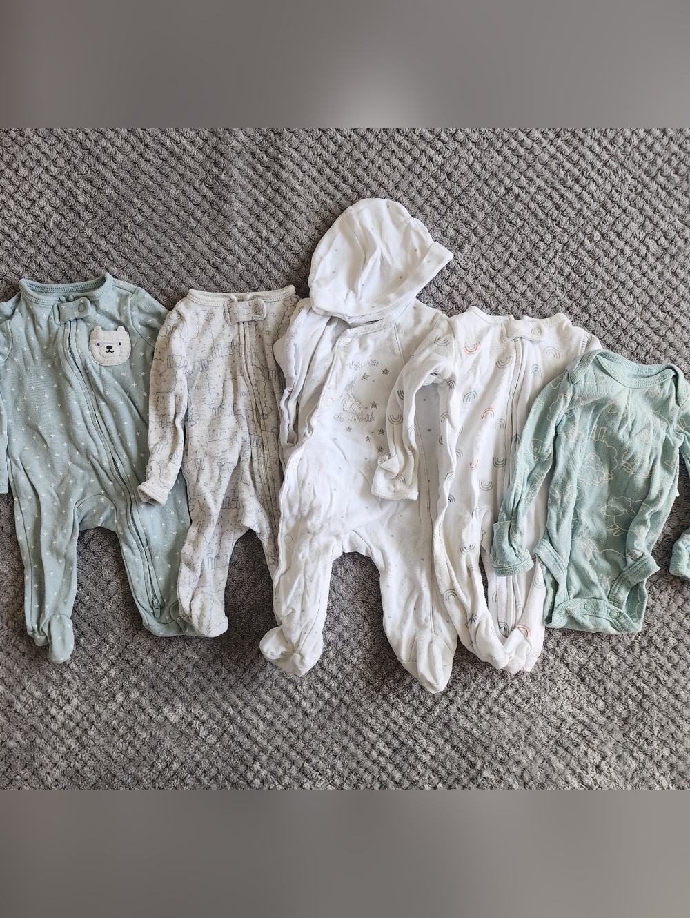 Pajama And Onesie Newborn Bundle